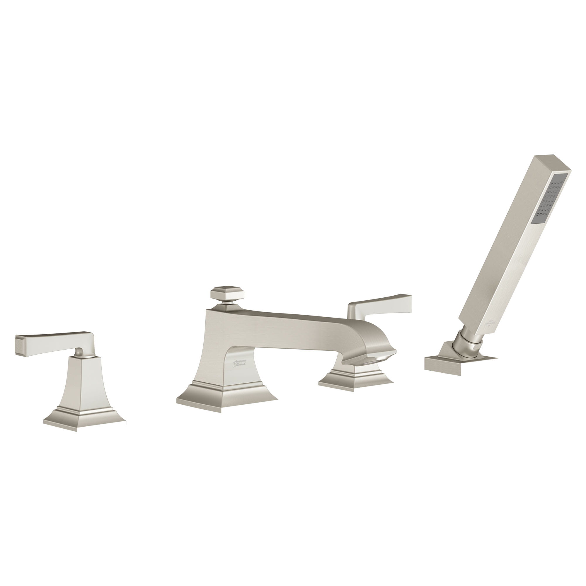 Town Square S Bathub Faucet With Lever Handles and Personal Shower for Flash Rough in Valve   BRUSHED NICKEL